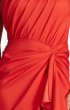 画像4: Tadashi Shoji タダシショージ  Lena ドレープワンショルダードレス　レッド系 (4)