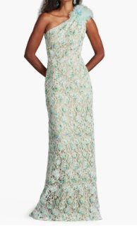 花柄レースロングドレス】Tadashi Shoji ワンショルダーロングドレス