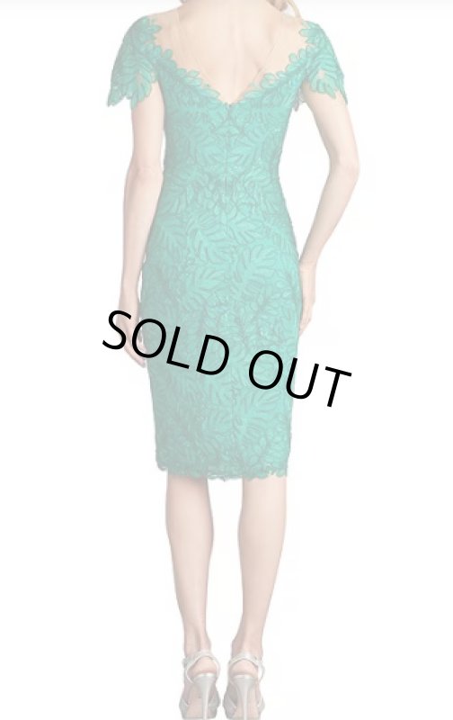 画像2: セール！Tadashi Shoji  タダシショージ  Burgess Embroidered Lace Dress   グリーン系  (2)