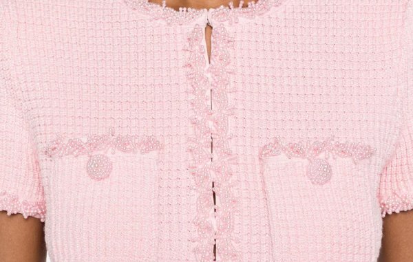 画像3: 【パリスヒルトン愛用】Self Portrait セルフポートレート Embellished knitted minidress ピンク  06151 (3)