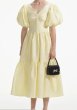 画像1: セール！Self Portrait　セルフポートレート　Yellow Jacquard Midi Dress (1)