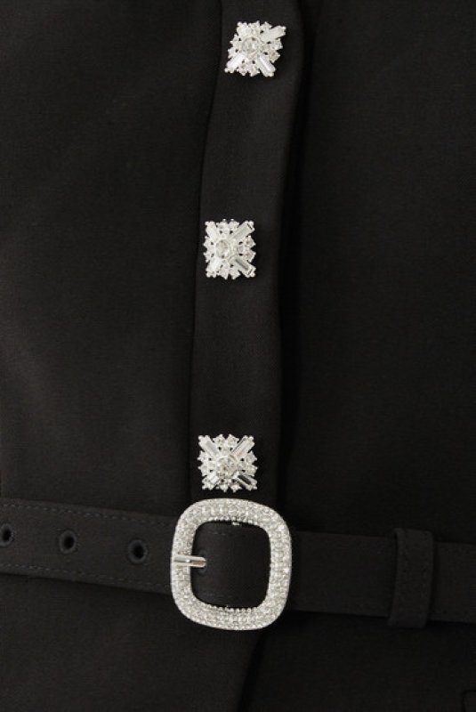 画像3: Self Portrait　セルフポートレート  Crepe Contrast Chiffon Midi Dress  07131 (3)