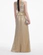 画像2: Self Portrait　セルフポートレート  Gold Metallic V-Neck Maxi Dress (2)