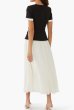 画像2: Self Portrait　セルフポートレート  Crepe Contrast Chiffon Midi Dress (2)