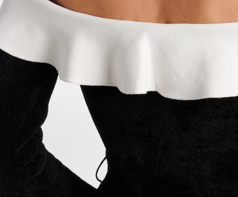 画像4: セール！【セリーナゴメス愛用】Self Portrait セルフポートレート　 Off-shoulder chenille midi dress  06161 (4)