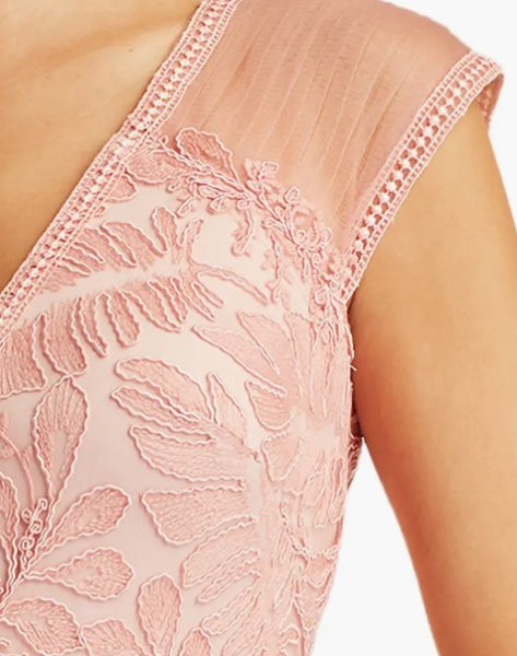 画像3: Tadashi Shoji  タダシショージ   Evonne Embroidered Dress  ピンク系 (3)