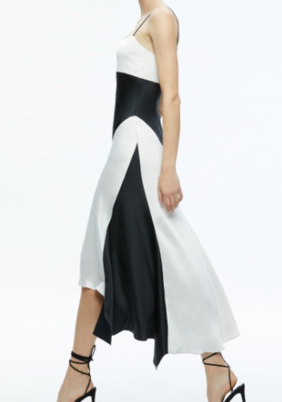 画像3: セール！Alice + Olivia アリスアンドオリビア　Rosa Asymmetrical Midi Slip Dress (3)