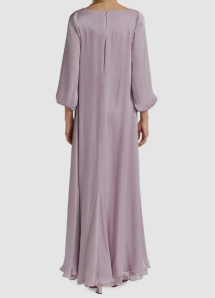 画像3: セール！Badgley Mischka　ジョーゼット＆スパンコールロングドレス (3)