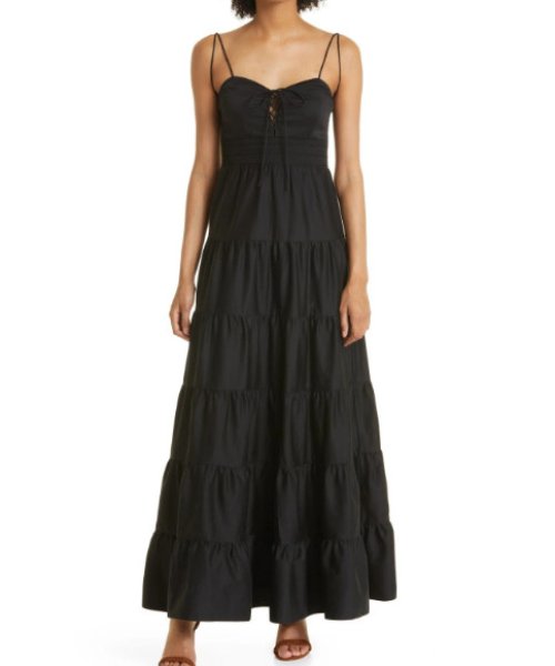 画像1: Alice + Olivia アリスアンドオリビア　 Jori Tiered Maxi Dress  (1)