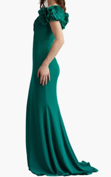 画像3: Tadashi Shoji タダシショージ   Avenne Rosette-Embellished Gown グリーン  13725 (3)