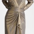 画像4: Tadashi Shoji タダシショージ  　Pomona Metallic Waterfall Flounce Gown (4)
