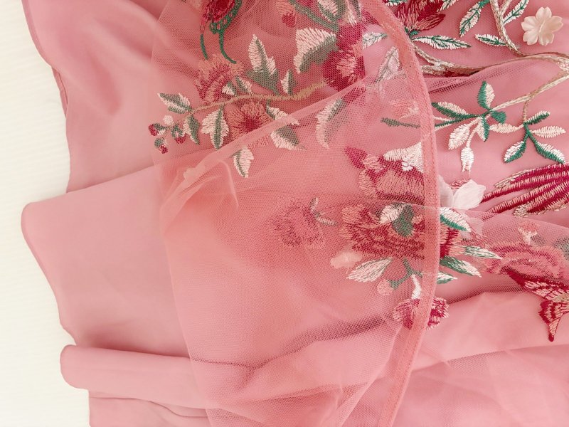 画像8:  セール！Marchesa Notte マルケッサノッテ　花柄刺繍チュールロングドレス  05044 (8)