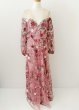 画像4:  即発！Marchesa Notte マルケッサノッテ　花柄刺繍チュールロングドレス  05044 (4)