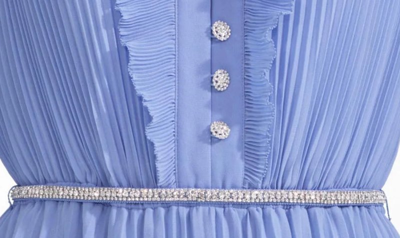 画像3: セール！Self Portrait　セルフポートレート  Blue Chiffon Maxi Dress (3)