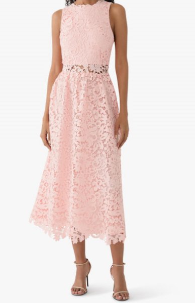 画像1: 7/5までセール！Alice + Olivia アリスアンドオリビア　Babette Lace Midi Dress (1)