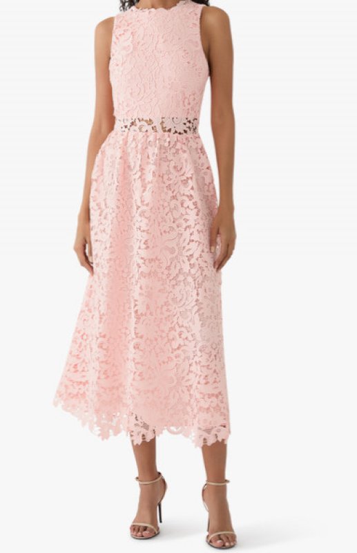 画像1: セール！Alice + Olivia アリスアンドオリビア　Babette Lace Midi Dress  07011 (1)