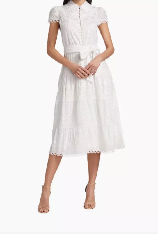 画像1: 【Sa­van­nah Guthrie愛用】Alice + Olivia アリスアンドオリビア　 Vannessa Belted Midi Shirtdress  (1)