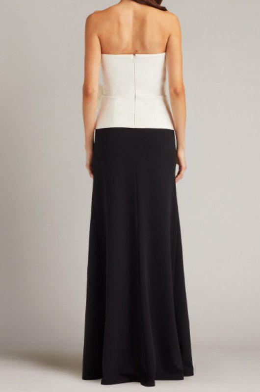 画像3: Tadashi Shoji  タダシショージ   Kinah Oversized Bow Gown　ブラック、アイボリー   (3)