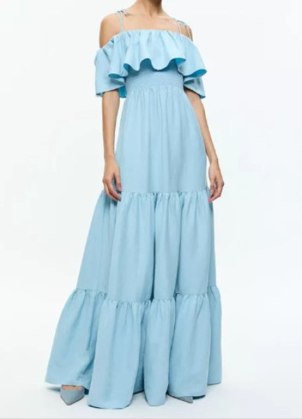 画像1: セール！Alice + Olivia アリスアンドオリビア　  Kia Tiered Maxi Dress (1)