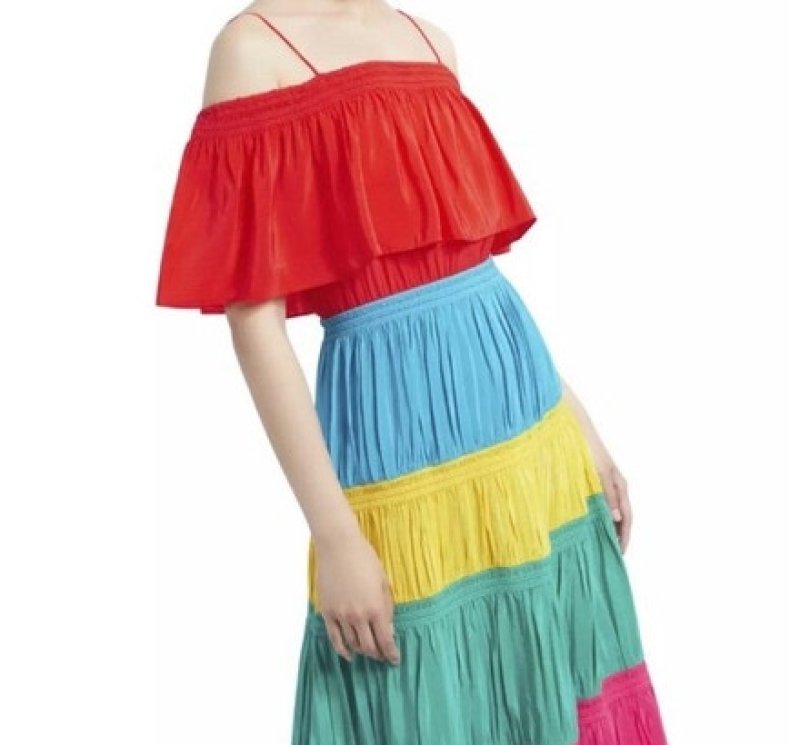 画像3: セール！Alice + Olivia アリスアンドオリビア　  Kia Colorblock Smocked  Dress  07102 (3)