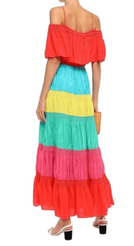 画像2: セール！Alice + Olivia アリスアンドオリビア　  Kia Colorblock Smocked  Dress  07102 (2)