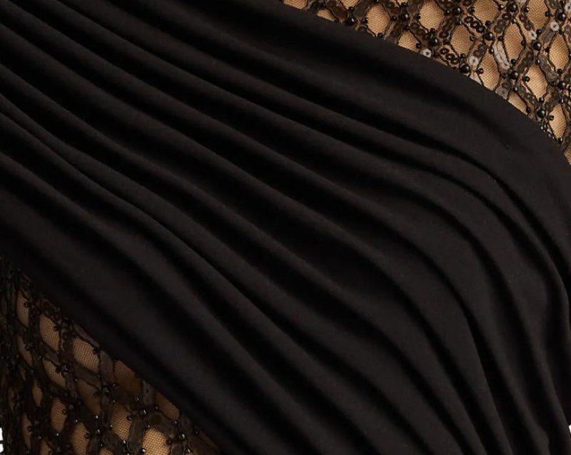 画像4: Tadashi Shoji タダシショージ   Jetta Peek-A-Boo Illusion Gown  ブラック (4)