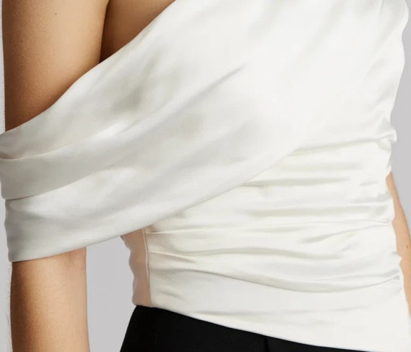 画像4: セール！ZAC POSEN  ワンショルダードレープジャンプスーツ  08063 (4)