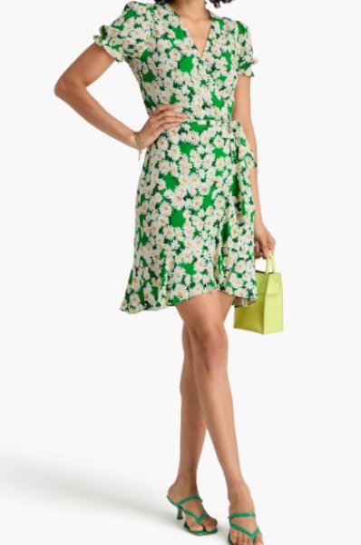 画像1: Diane von Furstenberg 　ダイアンフォンファステンバーグ　Emilia ラップドレス (1)