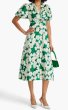 画像1: セール！Diane von Furstenberg 　ダイアンフォンファステンバーグ　Majorie 花柄ドレス　グリーン系 (1)