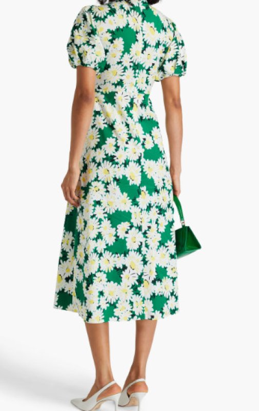 画像2: セール！Diane von Furstenberg 　ダイアンフォンファステンバーグ　Majorie 花柄ドレス　グリーン系 (2)