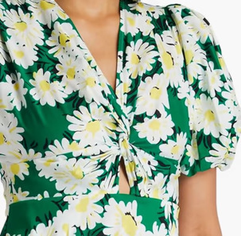 画像3: セール！Diane von Furstenberg 　ダイアンフォンファステンバーグ　Majorie 花柄ドレス　グリーン系 (3)