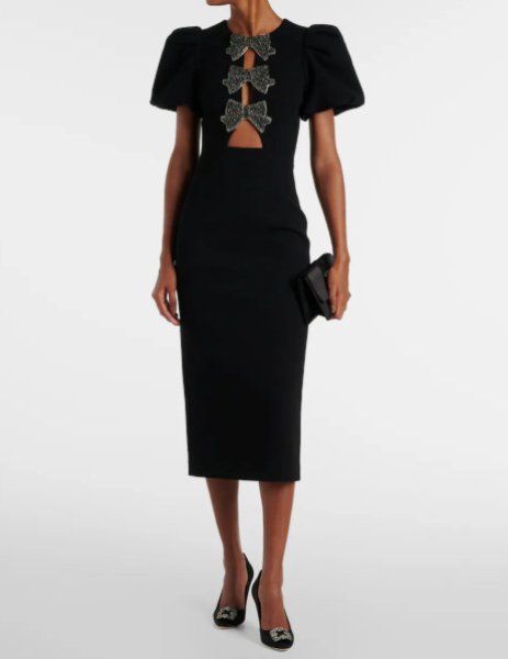 画像1: セール！【ベアトリス愛用】Rebecca Vallance レベッカヴァランス　Eliana puff-sleeve midi dress (1)