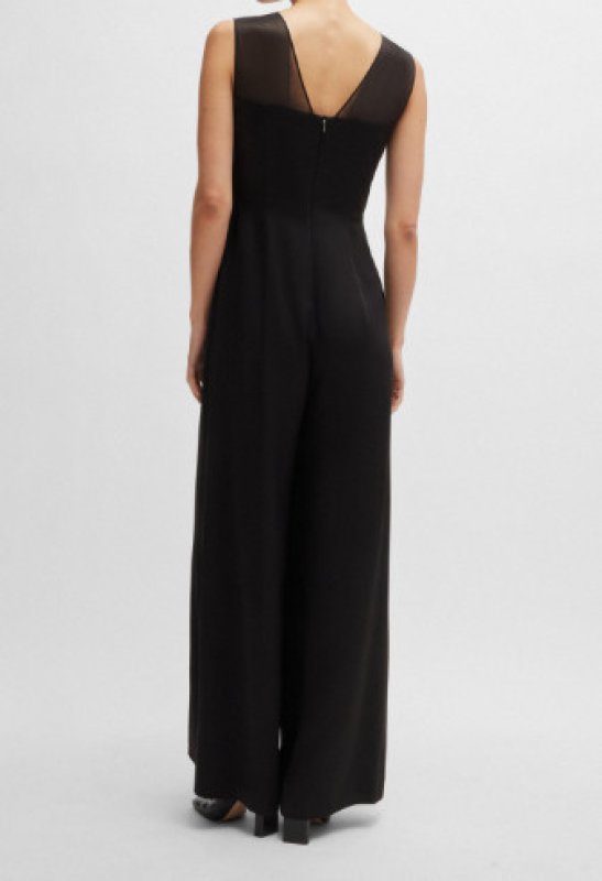 画像2: セール！【大谷真美子さん着用】BOSS ジャンプスーツ　ブラック  07161 (2)