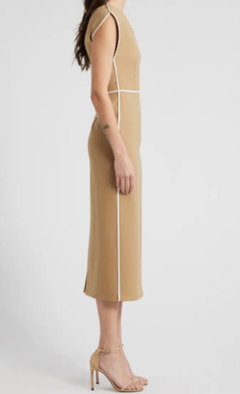 画像5: 限定セール！BOSS Hugo Boss   Detira Wool Blend Sheath Dress　 キャメル系 (5)