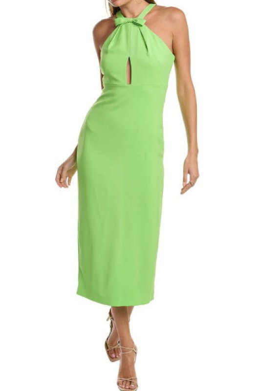 画像1: セール！ML Monique Lhuillier モニークルイリエ   Cutout crepe midi dress  08053 (1)