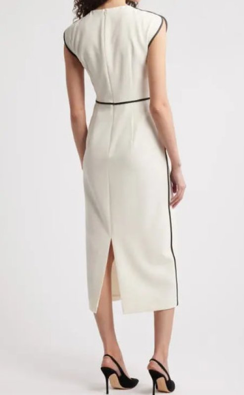 画像3: 限定セール！BOSS Hugo Boss   Detira Wool Blend Sheath Dress アイボリー系 (3)