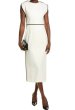 画像1: 限定セール！BOSS Hugo Boss   Detira Wool Blend Sheath Dress アイボリー系 (1)