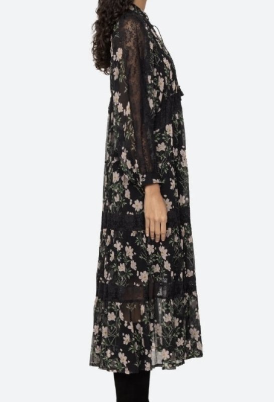 画像4: セール！【浜辺美波さん着用】Sea New York　ティヤードフローラルドレス  07261 (4)