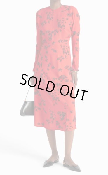 画像1: 再販売セール！【川栄李奈さん着用】VICTORIA BECKHAM  ヴィクトリアベッカム　花柄ミディドレス  07263 (1)