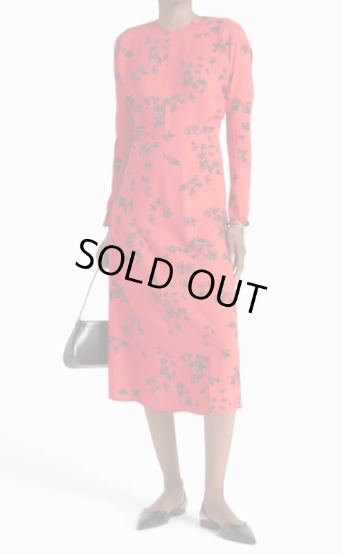 画像1: 再販売セール！【川栄李奈さん着用】VICTORIA BECKHAM  ヴィクトリアベッカム　花柄ミディドレス  07263 (1)