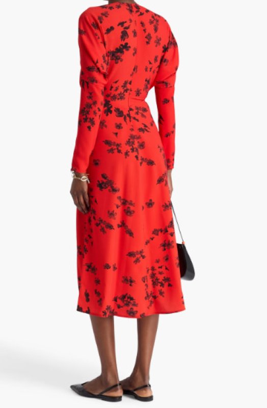 画像2: 再販売【川栄李奈さん着用】VICTORIA BECKHAM  ヴィクトリアベッカム　花柄ミディドレス  07263 (2)