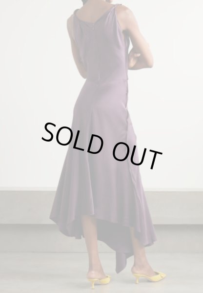 画像2: セール!【矢田亜希子さん着用】VICTORIA BECKHAM  ヴィクトリアベッカム  ドレープサテンドレス  07291 (2)