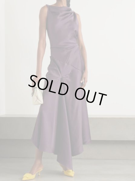 画像1: セール!【矢田亜希子さん着用】VICTORIA BECKHAM  ヴィクトリアベッカム  ドレープサテンドレス  07291 (1)