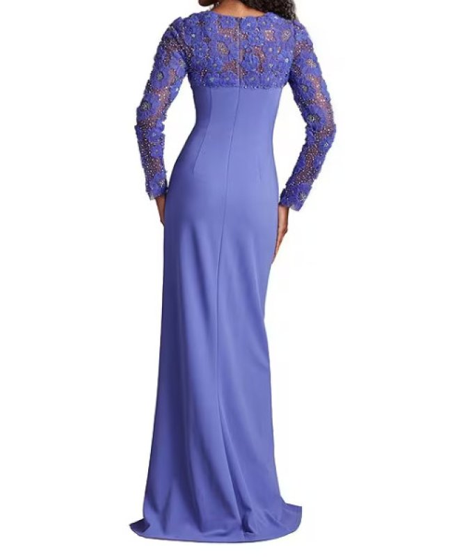 画像3:  Tadashi Shoji  タダシショージ　 Sagamore Ribbon Flower Embellished Gown パープル系  13776 (3)