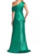 画像2: Tadashi Shoji タダシショージ Boise Metallic Waterfall Flounce Gown グリーン (2)