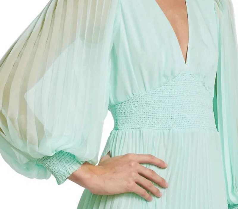 画像3: Alice + Olivia アリスアンドオリビア　 Sion Sunburst Pleated Dress スカイブルー系 08181  (3)