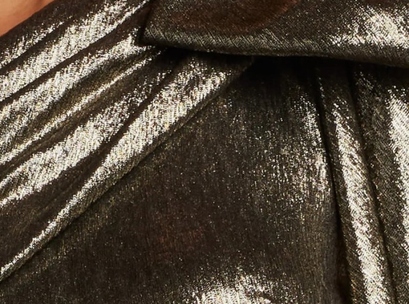 画像3: セール！【ドラマ使用】Tadashi Shoji タダシショージ  Metal­lic One-Shoul­der Liq­uid Jer­sey Gown   (3)