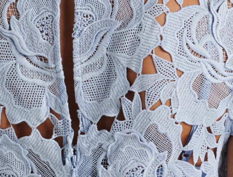 画像4: Self Portrait　セルフポートレート　blue floral lace cocktail dress (4)