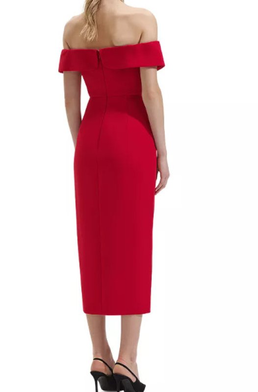 画像2: セール！【ケリークラークソン愛用】 Self Portrait セルフポートレート　 Bow-detail crepe midi dress (2)