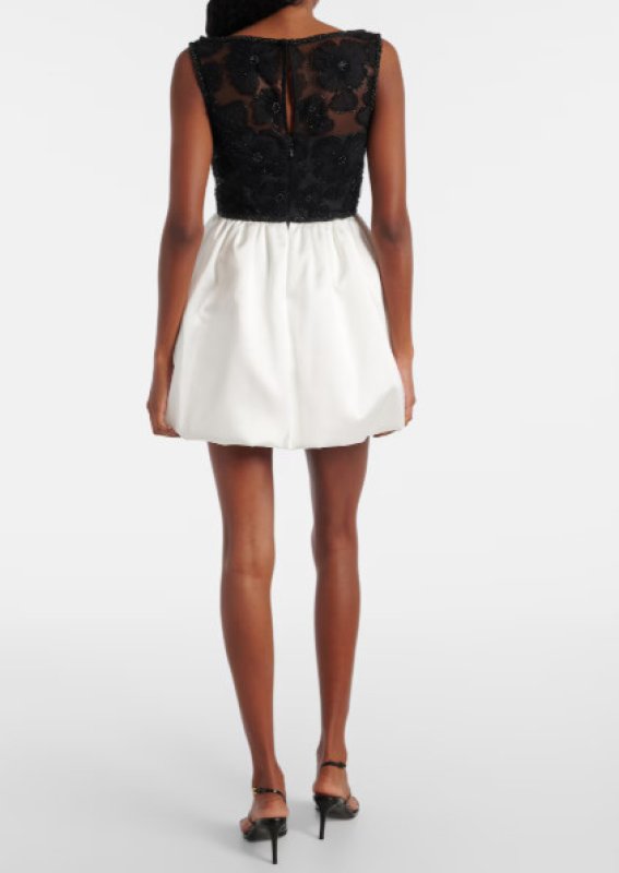 画像2: セール！【BLACKPINK ジス着用】 Self Portrait セルフポートレート  Black And White Tulle Mini Dress (2)